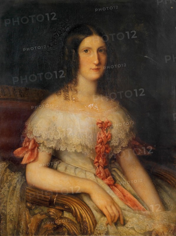 Portrait of Grand Duchess Maria Antonia of Tuscany (1814-1898), 1842. Creator: Beaudin, Félicité (1797-1879).