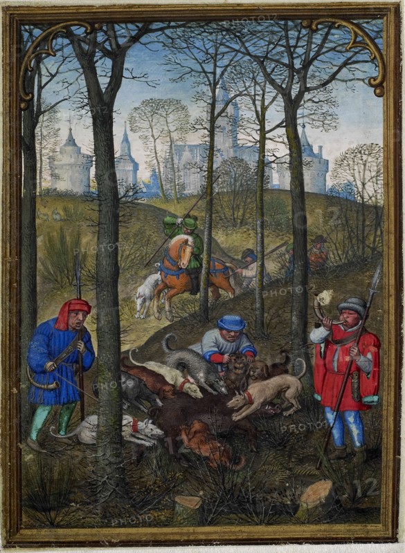 The Hours of Hennessy (Hours of Notre-Dame). Labors of the Months: December, c1530. Creator: Bening, Simon, (Workshop) (ca 1483-1561).