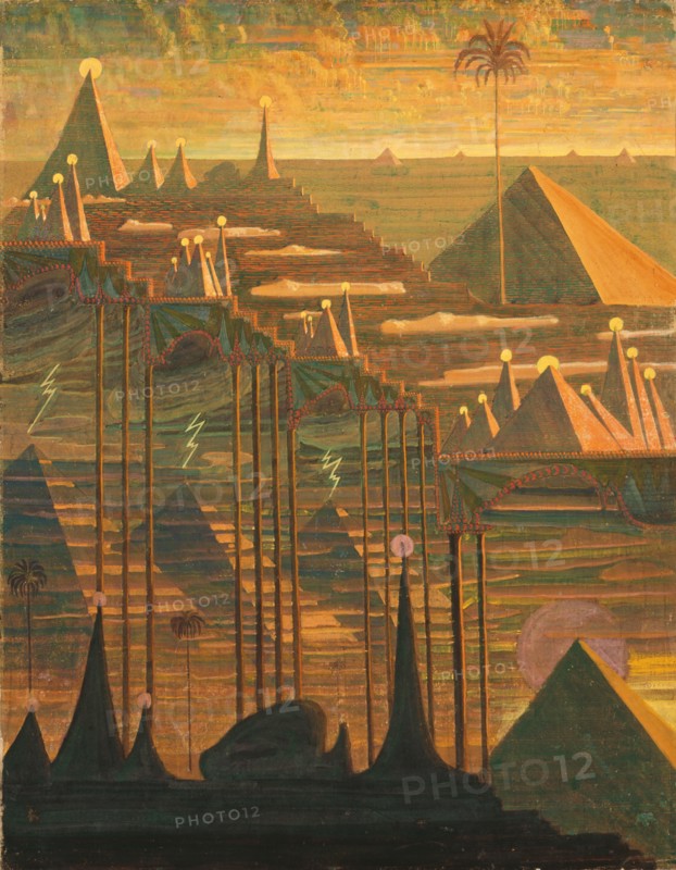 Sonata No. 7 (Sonata of the Pyramids). Allegro, 1909. Creator: Ciurlionis, Mikalojus Konstantinas (1875-1911).