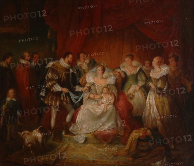 The birth of Louis XIII. Creator: De Bay, Caroline Louise Emma (1809-1832).