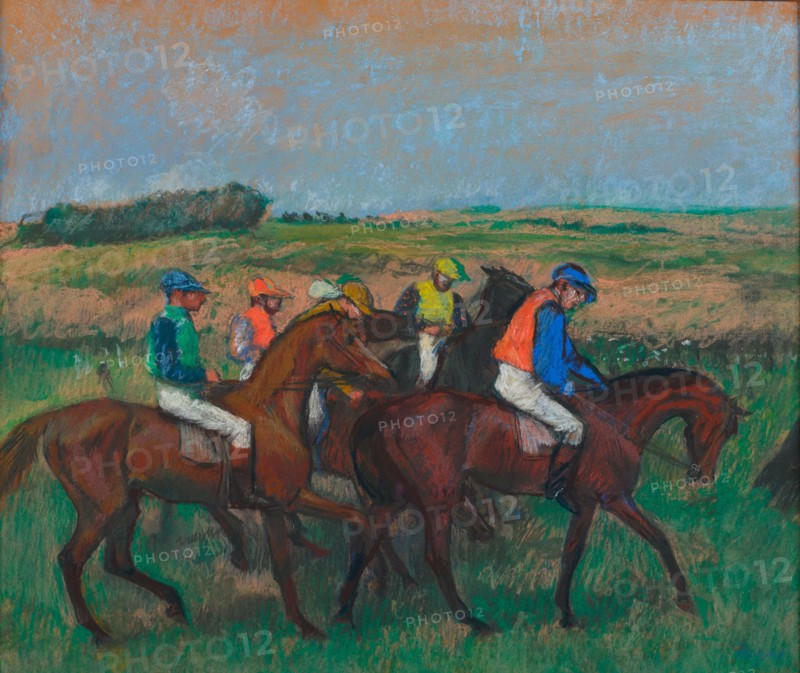 At the Races (Sur le champ de courses), c1885-1886. Creator: Degas, Edgar (1834-1917).