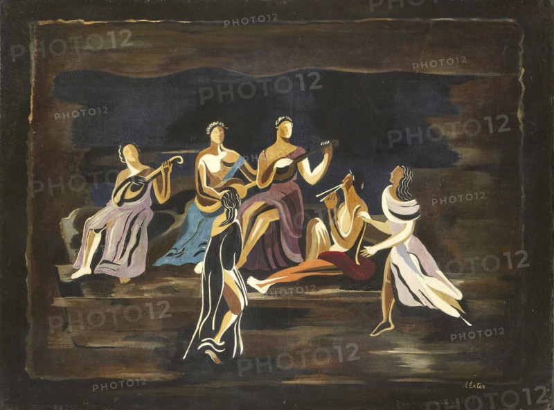 Musicians, 1935-1938. Creator: Exter, Alexandra Alexandrovna (1882-1949).