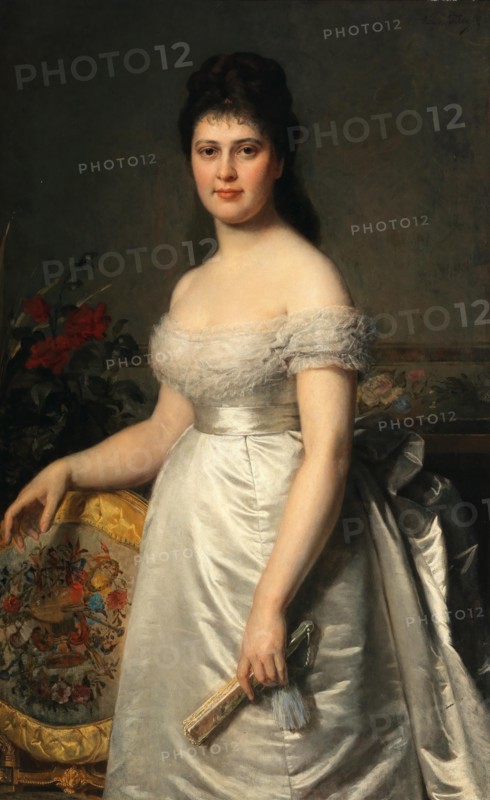 Portrait of the opera singer Adelina Patti (1843-1919), 1874. Creator: Felix, Eugen (1836-1906).