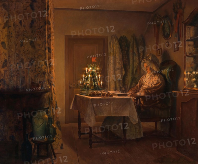Lonely Christmas. Creator: Freiwirth-Lützow, Oskar (1862-1925).