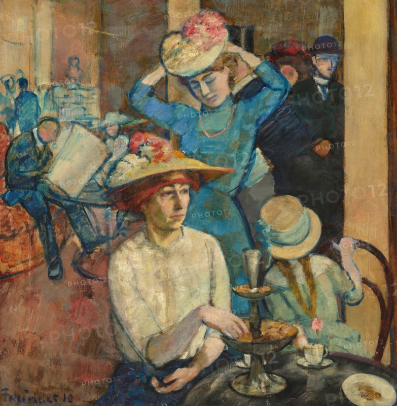 In the Café, 1910. Creator: Friedrichs, Fritz (1882-1928).