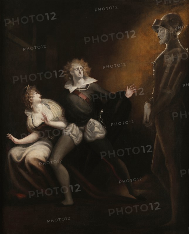 Gertrude, Hamlet and the ghost of Hamlet's father, 1793. Creator: Füssli (Fuseli), Johann Heinrich (1741-1825).