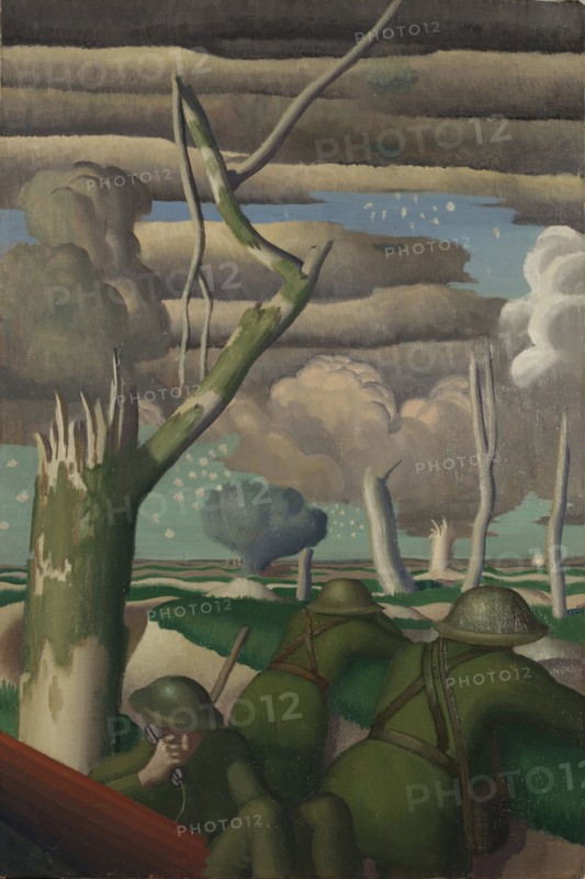 Observation of Fire, 1919. Creator: Gill, Colin Unwin (1892-1940).