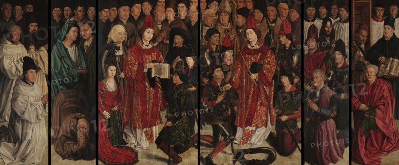 The Adoration of Saint Vincent (Polyptych), c 1450. Creator: Gonçalves, Nuno (active 1445-1480).