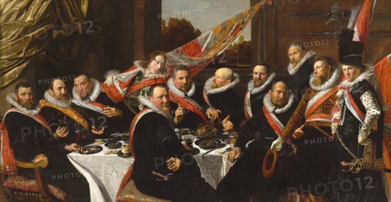 Banquet of the Officers of the St George Civic Guard, 1616. Creator: Hals, Frans I (1581-1666).