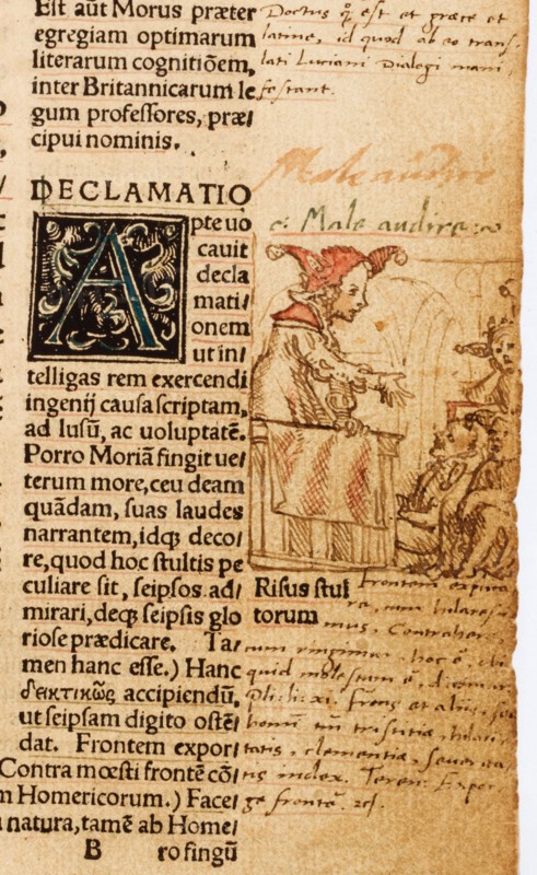 Folly in the Pulpit. Drawing for "The Praise of Folly" by Erasmus of Rotterdam, 1515. Creator: Holbein, Hans, the Younger (1497-1543).