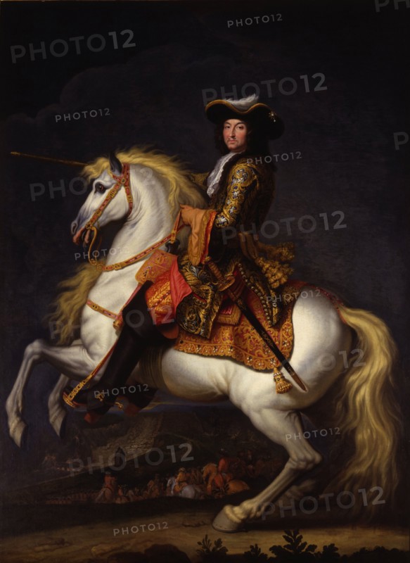 Equestrian portrait of Louis XIV (1638-1715). Creator: Houasse, René-Antoine (c. 1645-1710).
