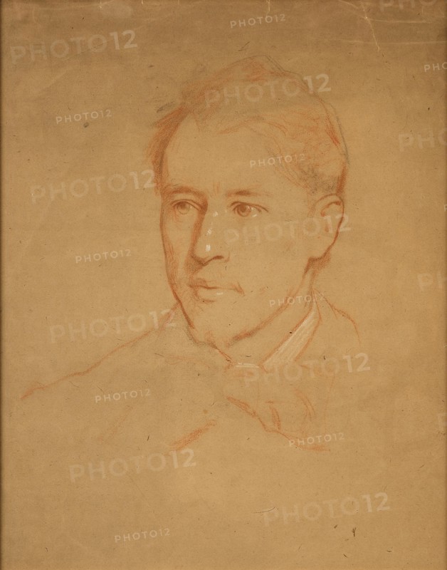 Portrait of the composer Hugo Wolf (1860-1903), c 1889. Creator: Katzer, Anton (1863-1945).