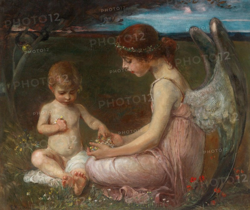 Guardian angel. Creator: Keyser, Emil (1846-1923).
