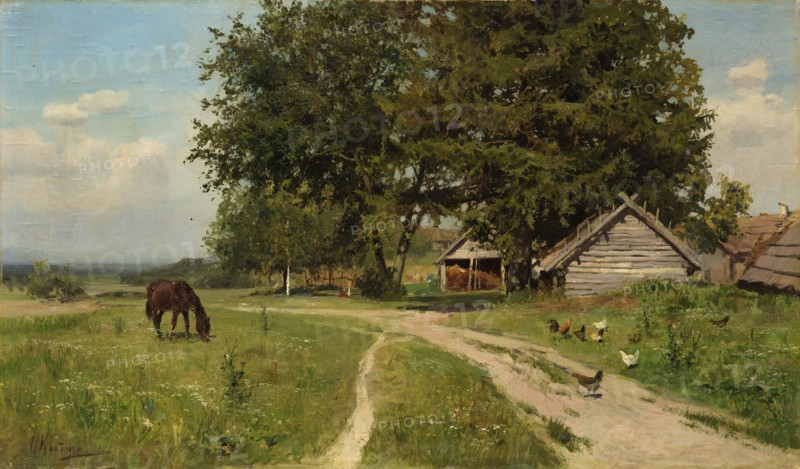 Rural Landscape, 1890-1900. Creator: Klodt (Clodt), Nikolai Alexandrovich (1865-1918).