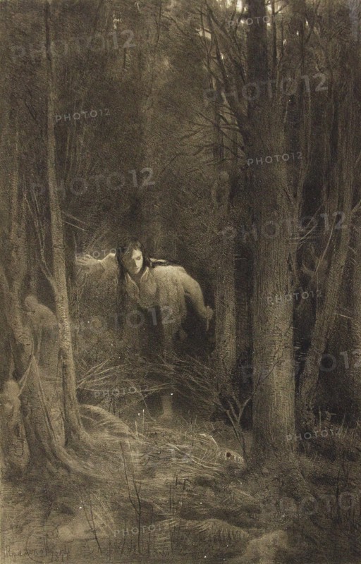 Illustration for the story "A Terrible Vengeance" from the collection "Evenings on a Farm..., 1874. Creator: Kramskoi, Ivan Nikolayevich (1837-1887).