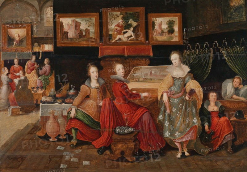 The Parable of the Wise and Foolish Virgins. Creator: Lisaert, Pieter, (IV) (1595-1629/30).
