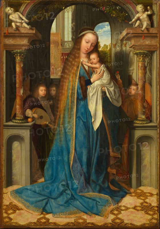 Virgin and Child with Angels, 1500-1505. Creator: Massys, Quentin  .