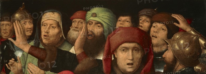 Jews and Roman soldiers. (Fragment of a Mocking of Christ), 15th century. Creator: Memling, Hans (1433/40-1494).