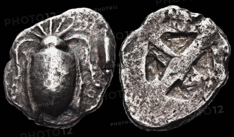 Hemidrachm. Keos (Cyclades), c 510-c 500 BC. Creator: Numismatic, Ancient Coins  .