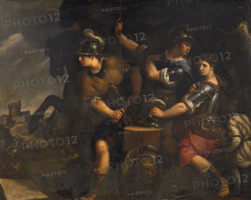 Amazzoni che si preparano alla battaglia (Amazons preparing for battle), c1675-1680. Creator: Nuvolone, Giuseppe (1619-1703).