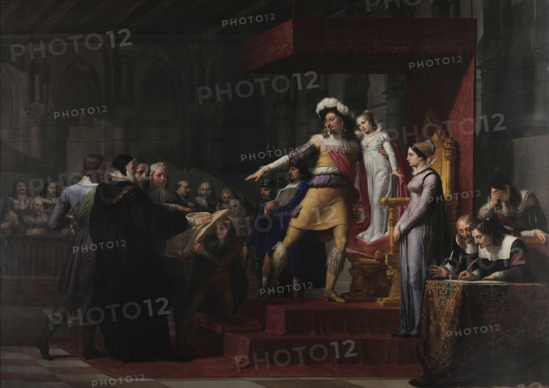 Gustavus Adolphus receives from the Riksdag an oath of loyalty to his daughter Christina..., 1824. Creator: Palagi, Pelagio (1775-1860).