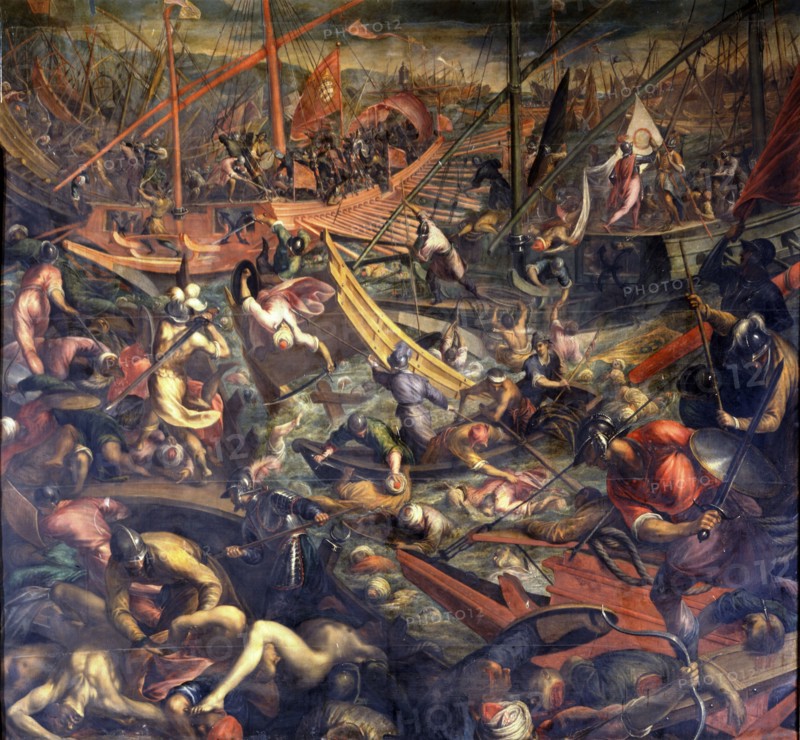 Naval Victory of the Venetians at Jaffa against the Egyptians, May 1123, End of 16th cen. Creator: Peranda, Sante (1566-1638).
