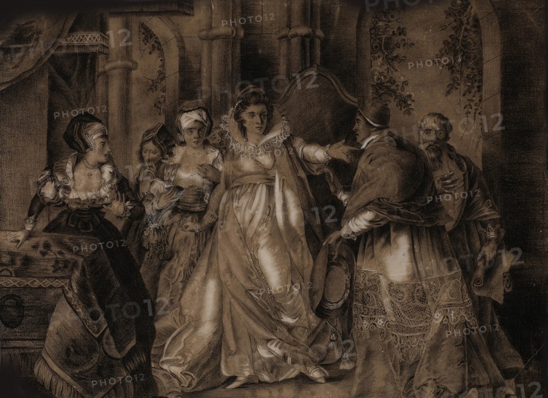 Scene from the play "King Henry VIII" by William Shakespeare. Creator: Peters, Matthew William (1742-1814).