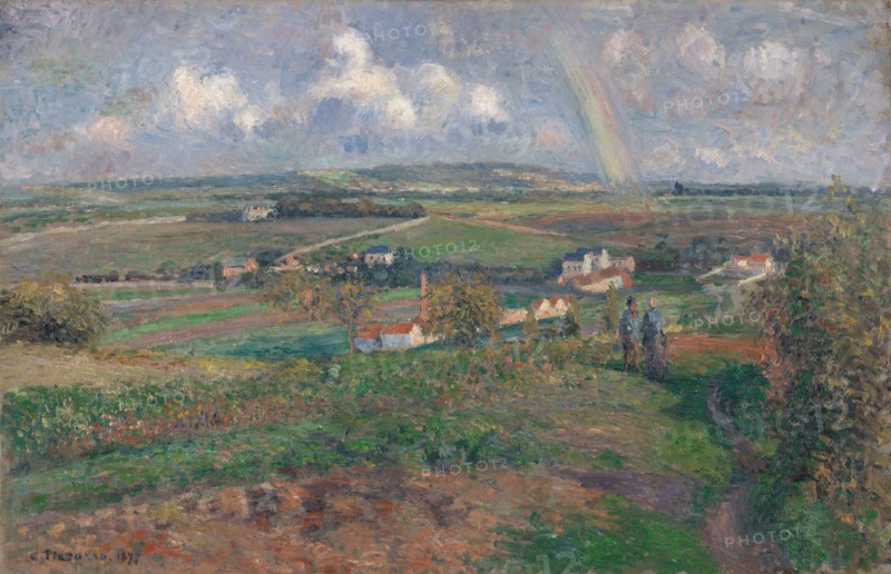 The rainbow, Pontoise, 1877. Creator: Pissarro, Camille (1830-1903).