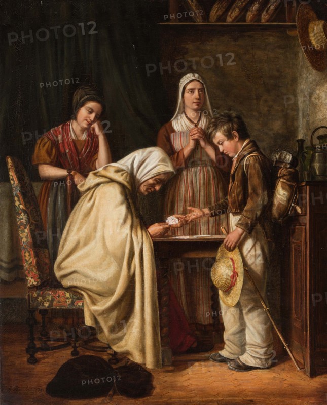 Fortune Teller, 1839. Creator: Populus, Jean-Louis (1807-1859).