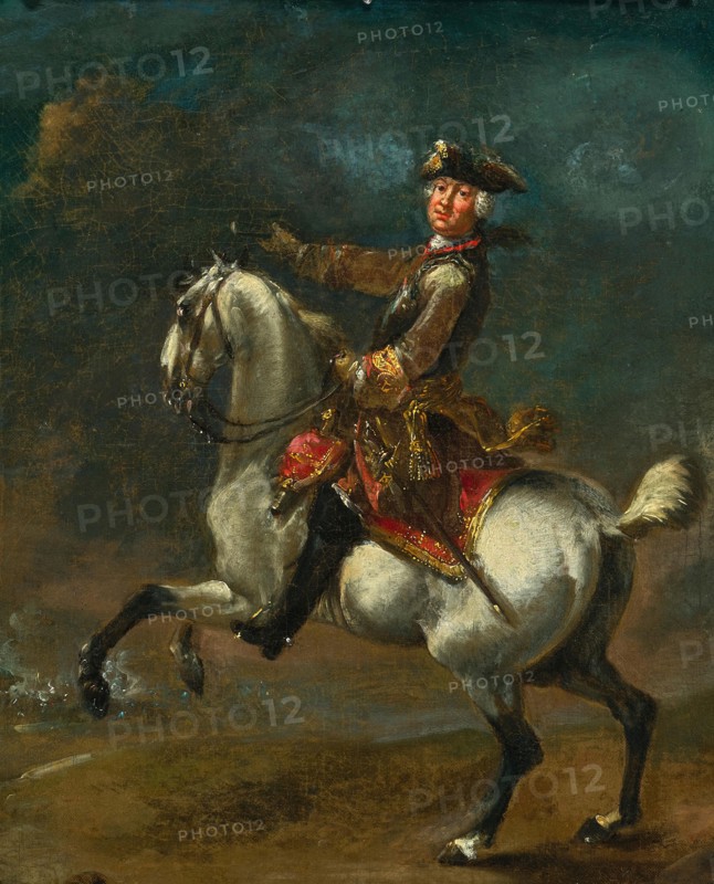 Equestrian Portrait of Karl August, Prince of Waldeck and Pyrmont (1704-1763). Creator: Querfurt, August (1696-1761).