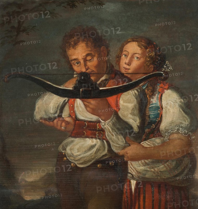 Crossbowman with his wife, 1817. Creator: Reinhard, Josef (1749-1824).