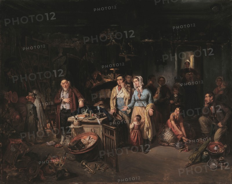 The pawn shop, 1842. Creator: Rentzell, August von (1810-1891).