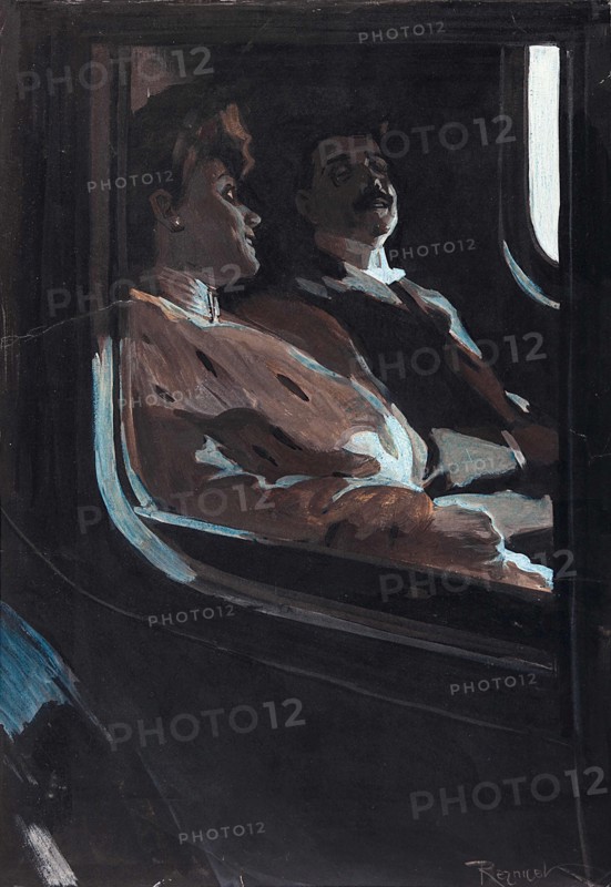 Amusement in the carriage. Creator: Reznicek, Ferdinand von (1868-1909).