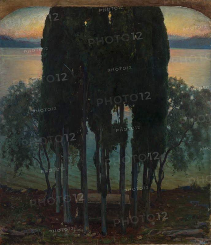 Peace. Tomb among the Cypresses, 1910s. Creator: Savini, Alfredo (1868-1924).