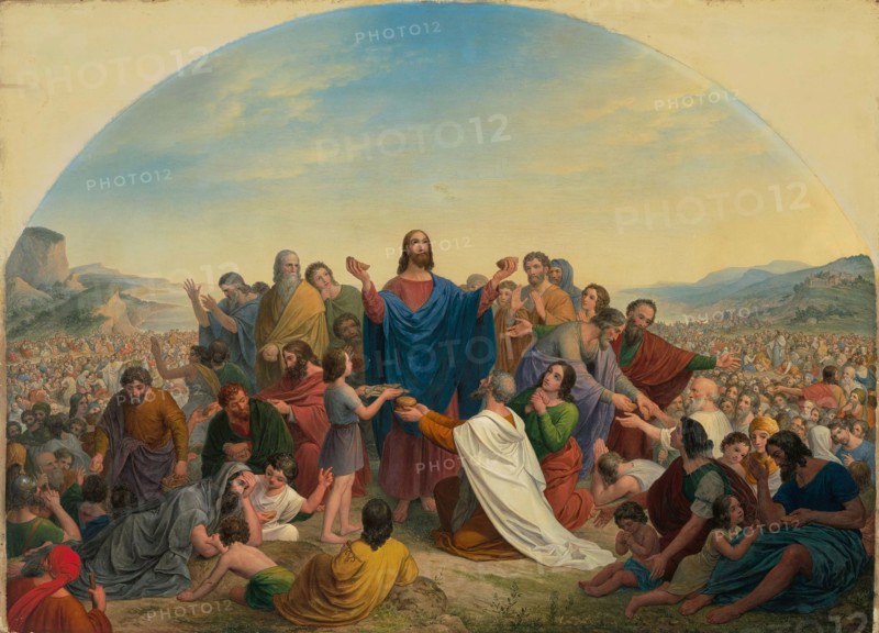 The Feeding of the Five Thousand, 1841. Creator: Schnorr von Carolsfeld, Ludwig Ferdinand (1788-1853).