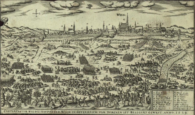 The Ottoman Siege of Vienna in 1529, c1600. Creator: Siebmacher, Johann (1561-1612).