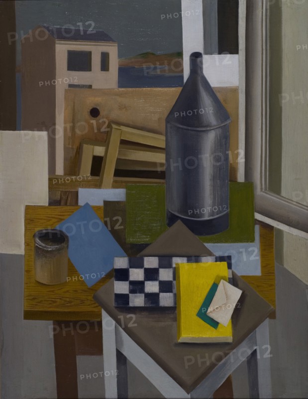 Still Life with Chess, 1927. Creator: Suta, Romans (1896-1944).