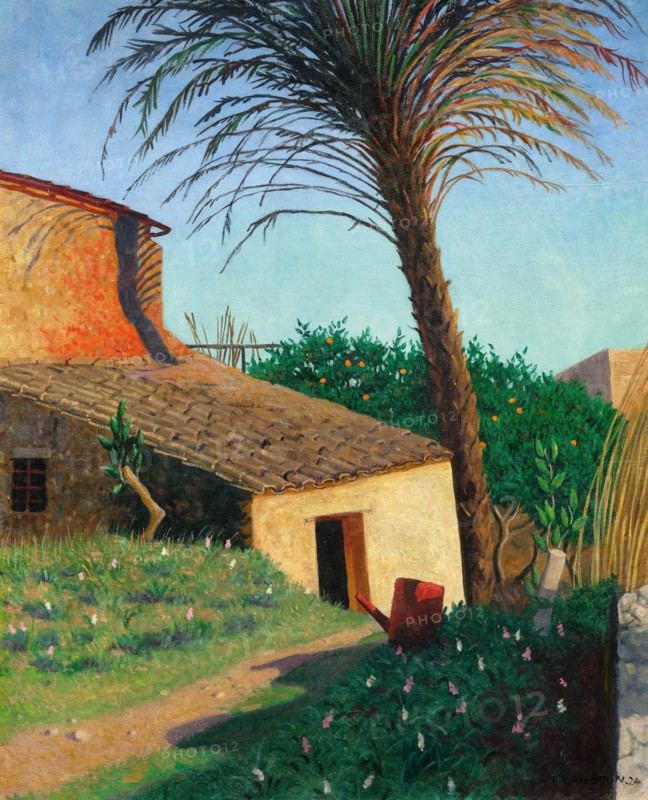 Cagnes. The palm tree, 1924. Creator: Vallotton, Felix Edouard (1865-1925).