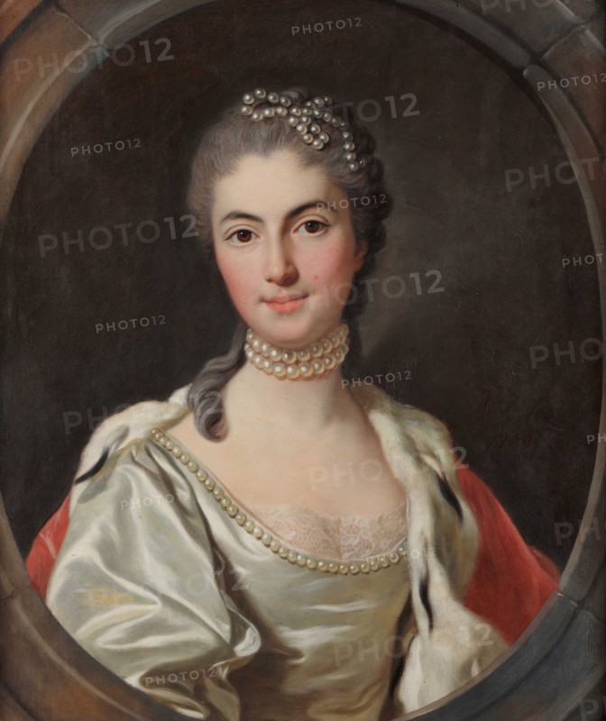 Portrait of Marquise Anna Malaspina (1727-1797), 1759. Creator: Van Loo, Louis Michel (1707-1771).