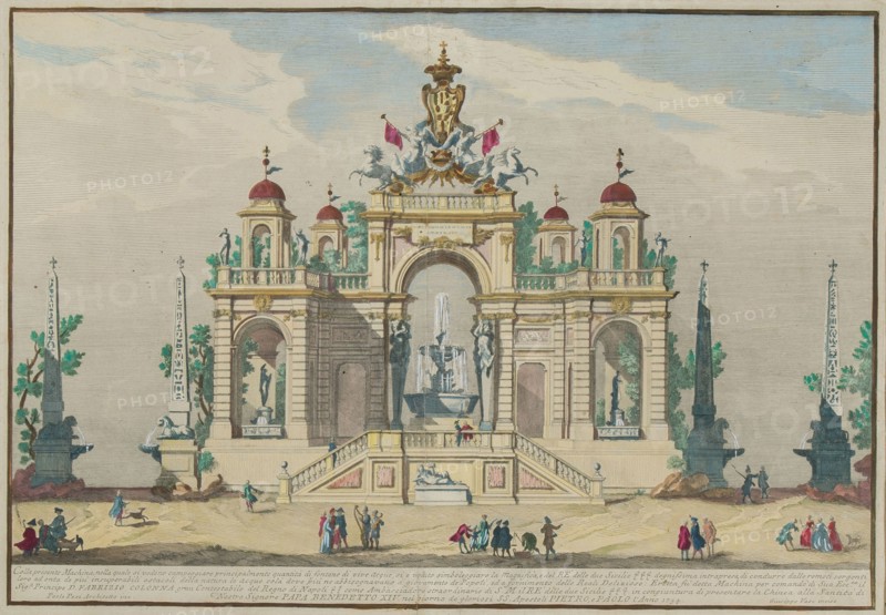 The Chinèa (Festa della Chinea) in Rome, 1753-1759. Creator: Vasi, Giuseppe (1710-1782).