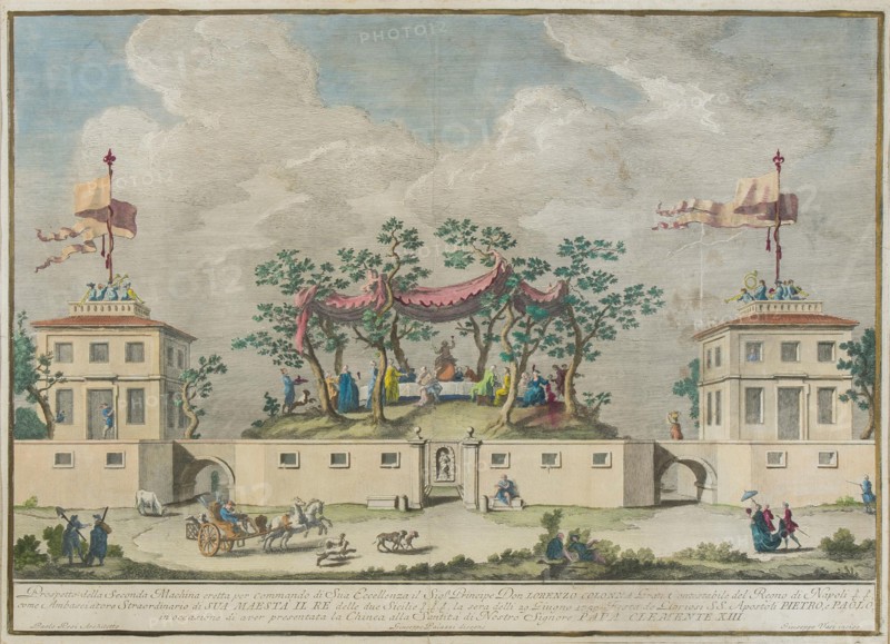 The Chinèa (Festa della Chinea) in Rome, 1753-1759. Creator: Vasi, Giuseppe (1710-1782).