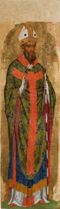 Saint Ambrose, Archbishop of Milan, c1340-1345. Creator: Veneziano, Paolo (ca 1330-ca 1360).