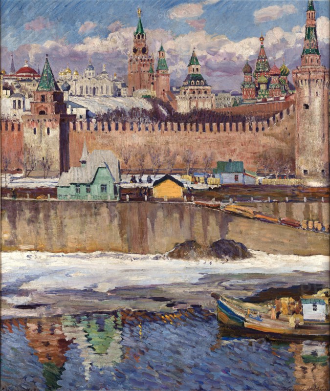 View over Moscow Kremlin. Creator: Vinogradov, Sergei Arsenyevich (1869-1938).
