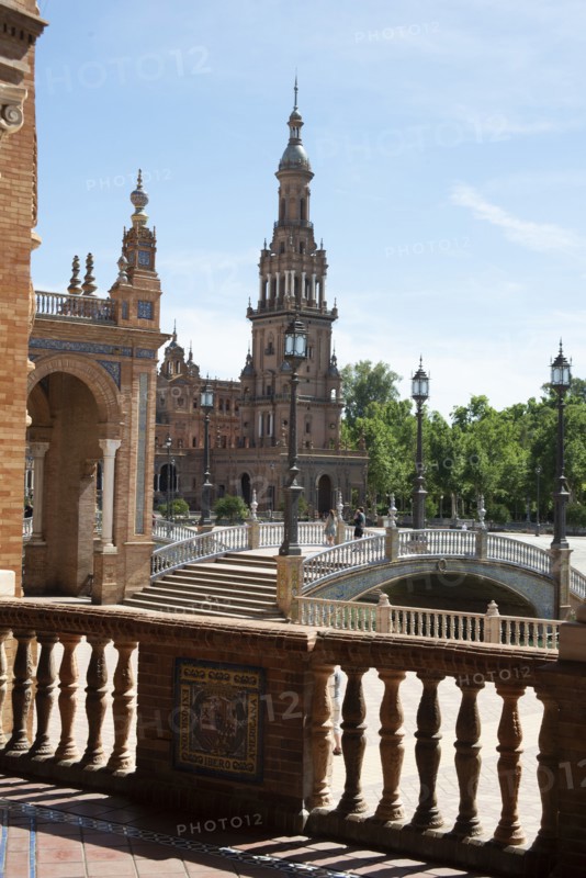 The Plaza de España  in the Maria Luisa Park, Seville, Spain, 2023. Creator: Ethel Davies.