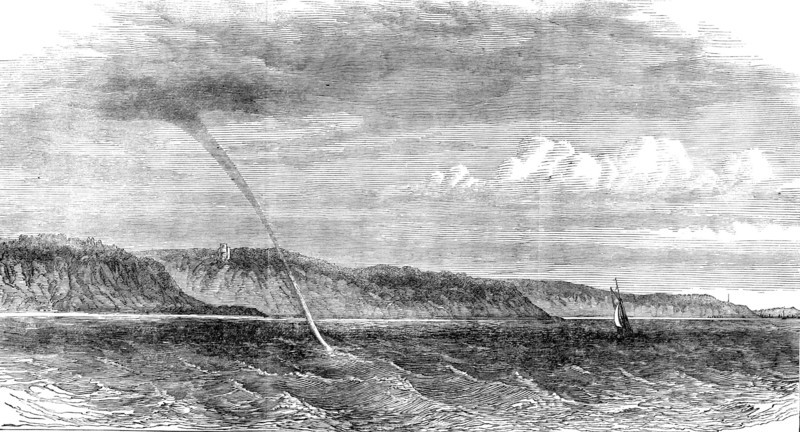 Waterspout seen between Bournemouth and Poole, 1871. Creator: Unknown.