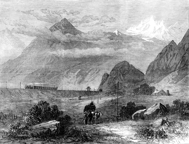 Mont Cenis Railway scenery: the Dora Valley, near Oulx, 1871. Creator: Unknown.