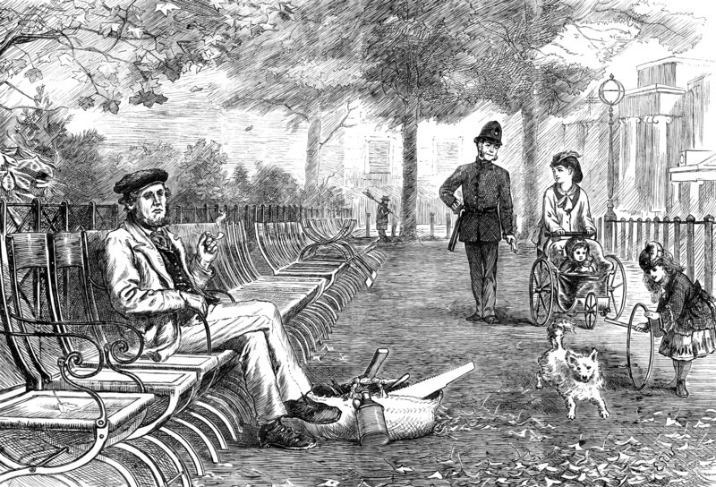 Chill October - Rotten-Row, 1871. Creator: Unknown.