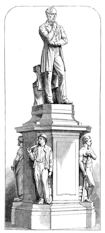 Statue of Mr. John Cockerill at Seraing, Belgium, 1871. Creator: Unknown.