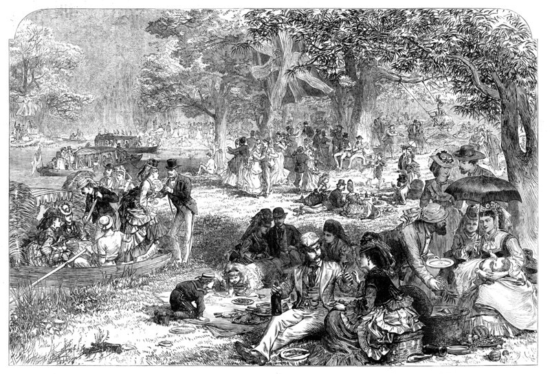 Christmas Day in Australia - drawn by N. Chevalier, 1871. Creator: Unknown.