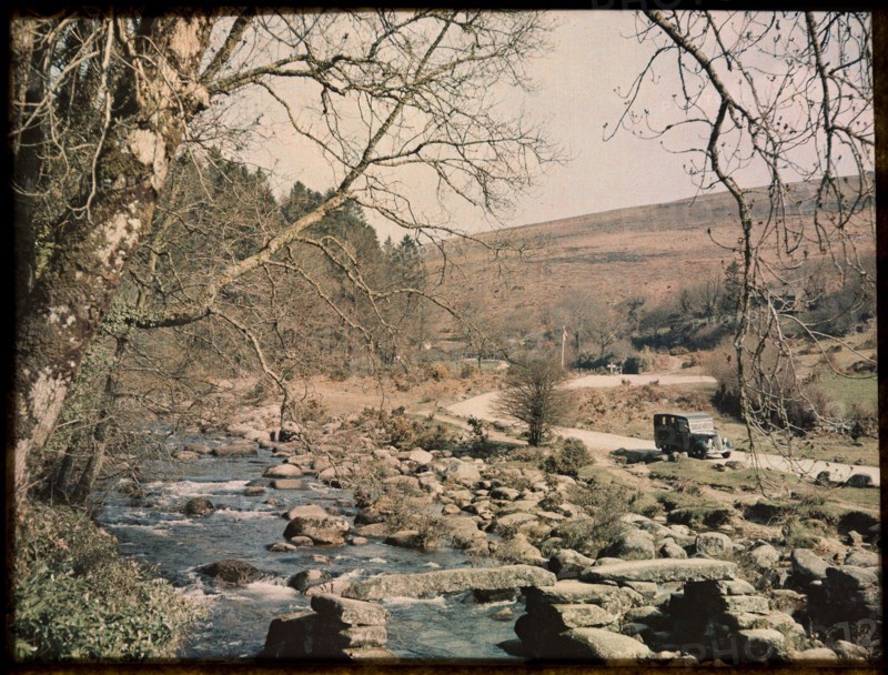 Clapper Bridge, Dartmeet, Widecombe in the Moor, Teignbridge, Devon, 1930-1939. Creator: Eric Maybank.